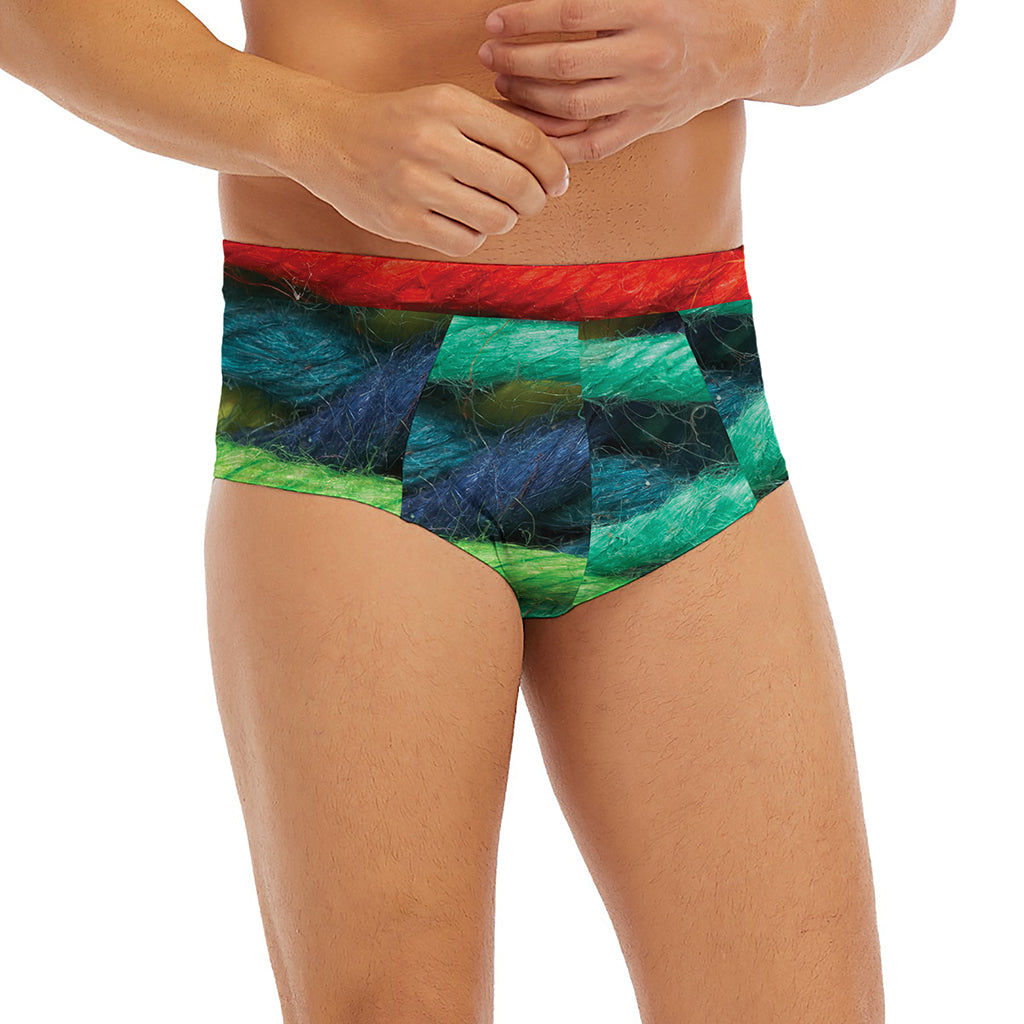 Colorful Yarn Print Men's Briefs