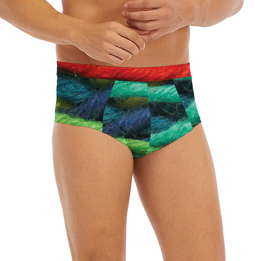 Colorful Yarn Print Men's Briefs