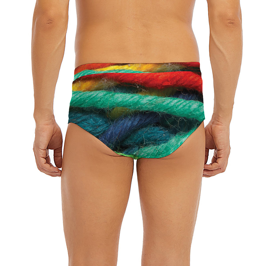 Colorful Yarn Print Men's Briefs
