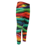 Colorful Yarn Print Men's Compression Pants
