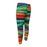 Colorful Yarn Print Men's Compression Pants