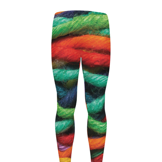 Colorful Yarn Print Men's leggings