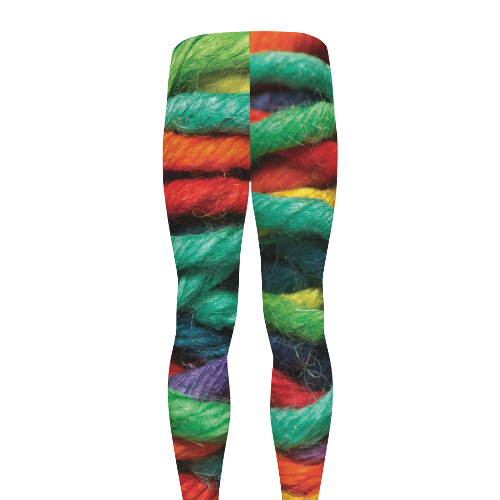 Colorful Yarn Print Men's leggings