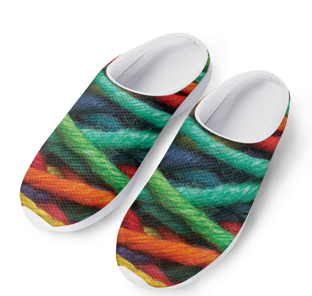 Colorful Yarn Print Mesh Casual Shoes