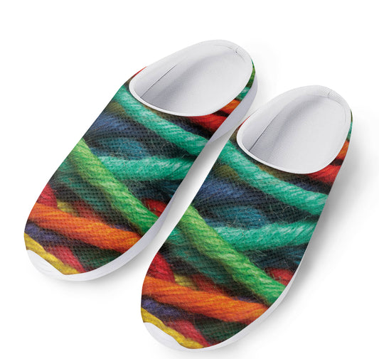 Colorful Yarn Print Mesh Casual Shoes