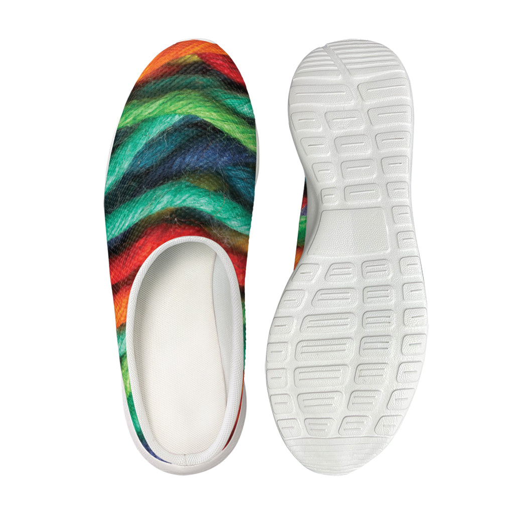 Colorful Yarn Print Mesh Casual Shoes