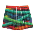 Colorful Yarn Print Mesh Shorts