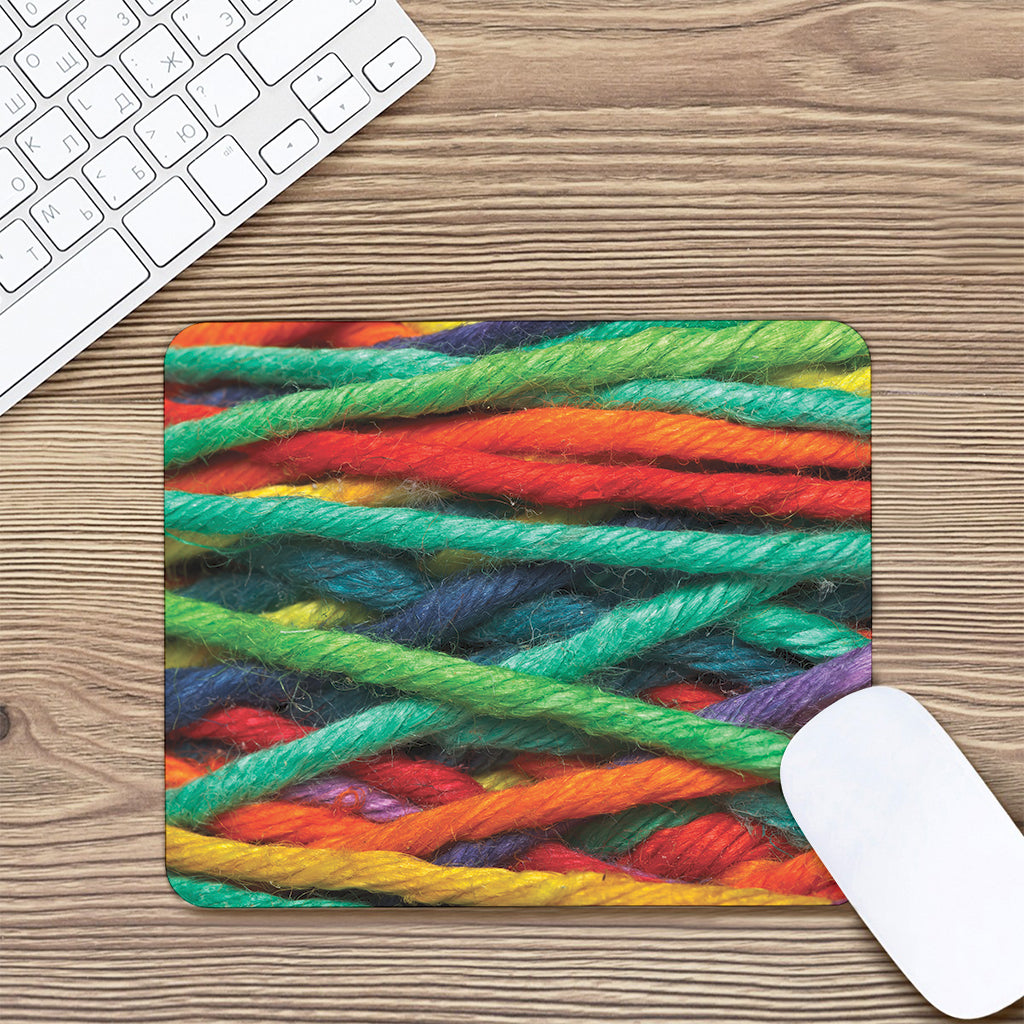 Colorful Yarn Print Mouse Pad