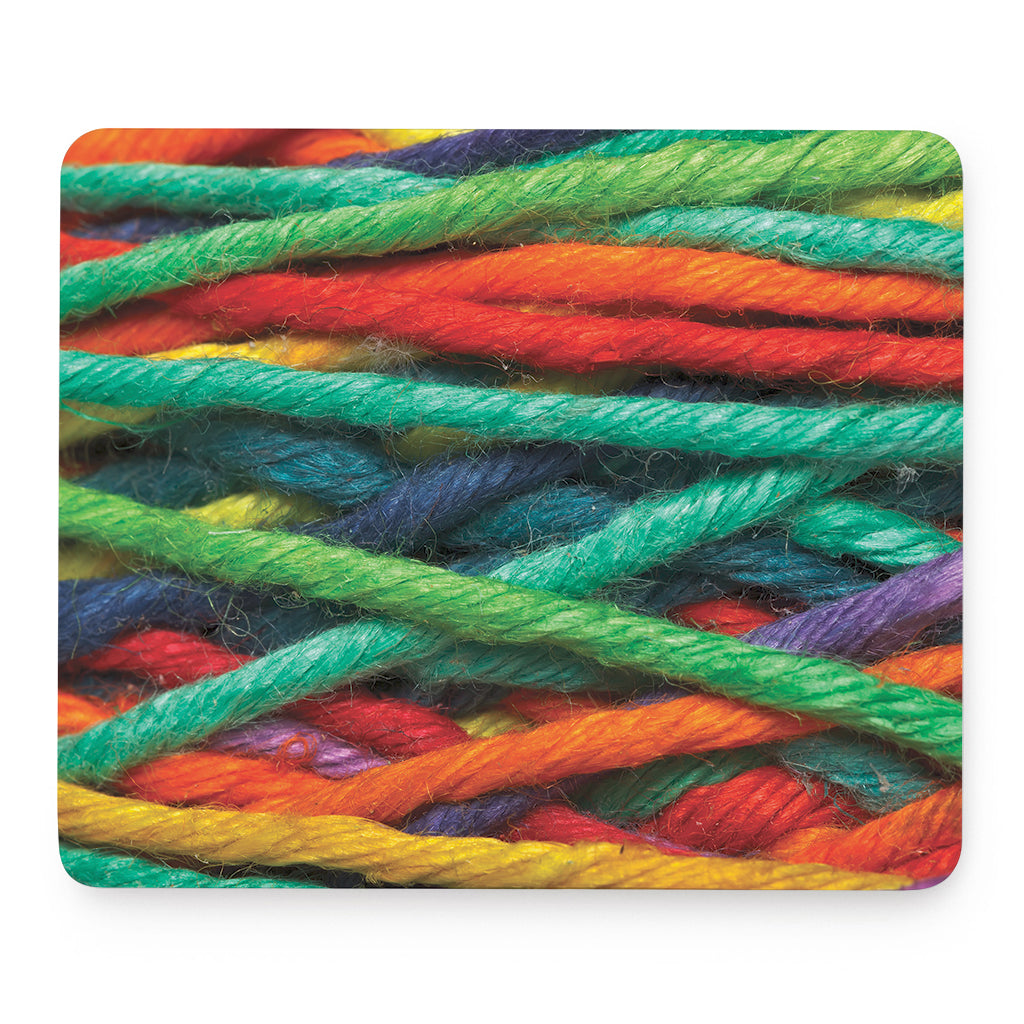 Colorful Yarn Print Mouse Pad