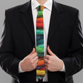 Colorful Yarn Print Necktie