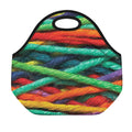 Colorful Yarn Print Neoprene Lunch Bag