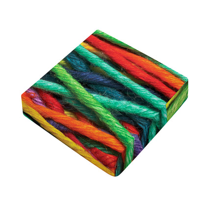 Colorful Yarn Print Outdoor Seat Cushion Cover