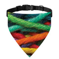 Colorful Yarn Print Over The Collar Dog Bandana
