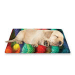 Colorful Yarn Print Pet Cooling Mat Cover