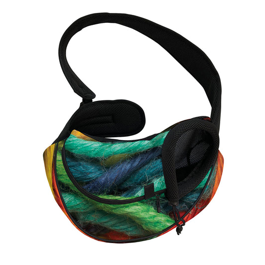 Colorful Yarn Print Pet Sling Carrier