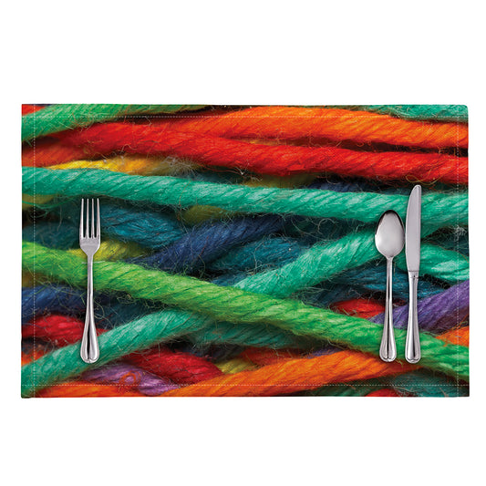 Colorful Yarn Print Placemat
