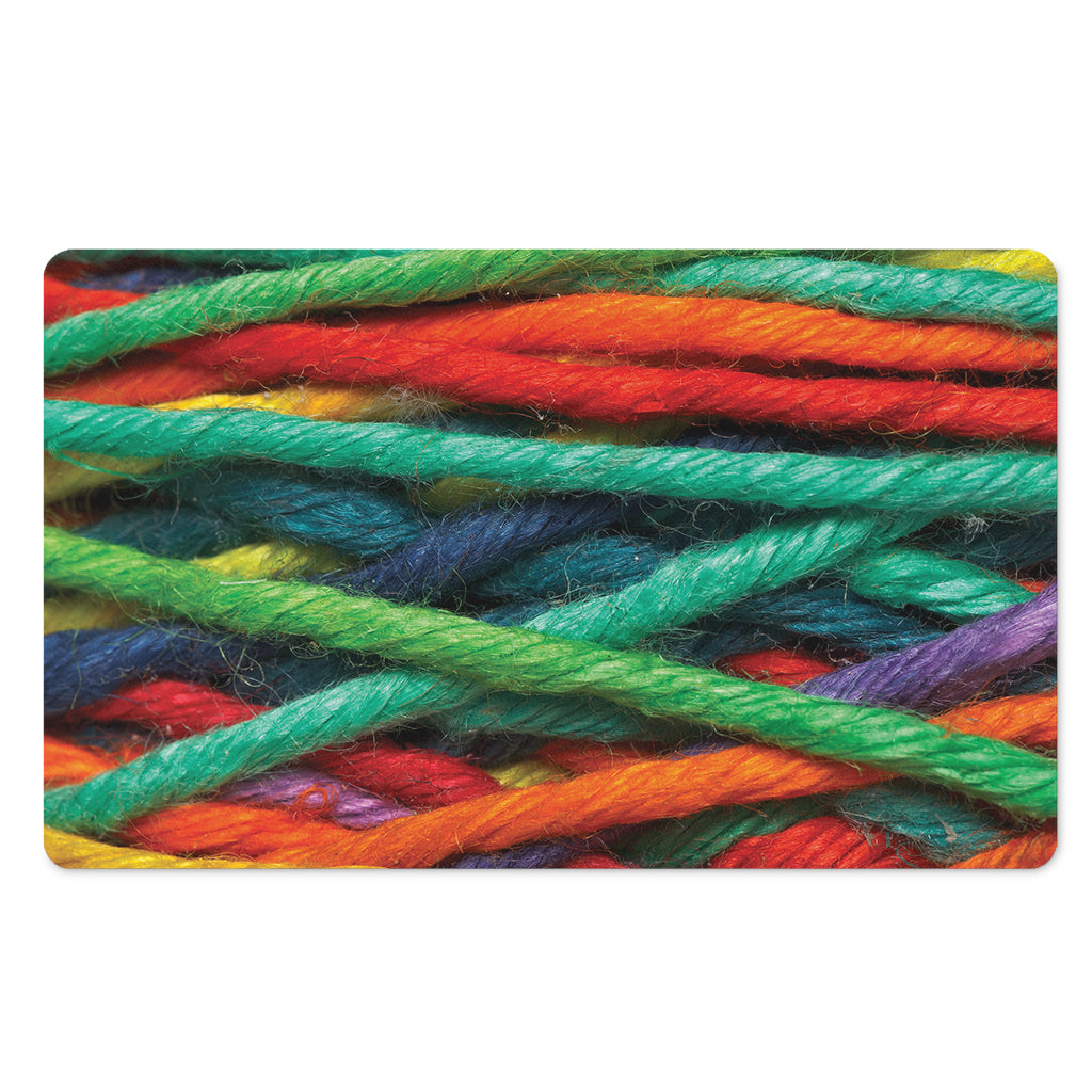 Colorful Yarn Print Polyester Doormat