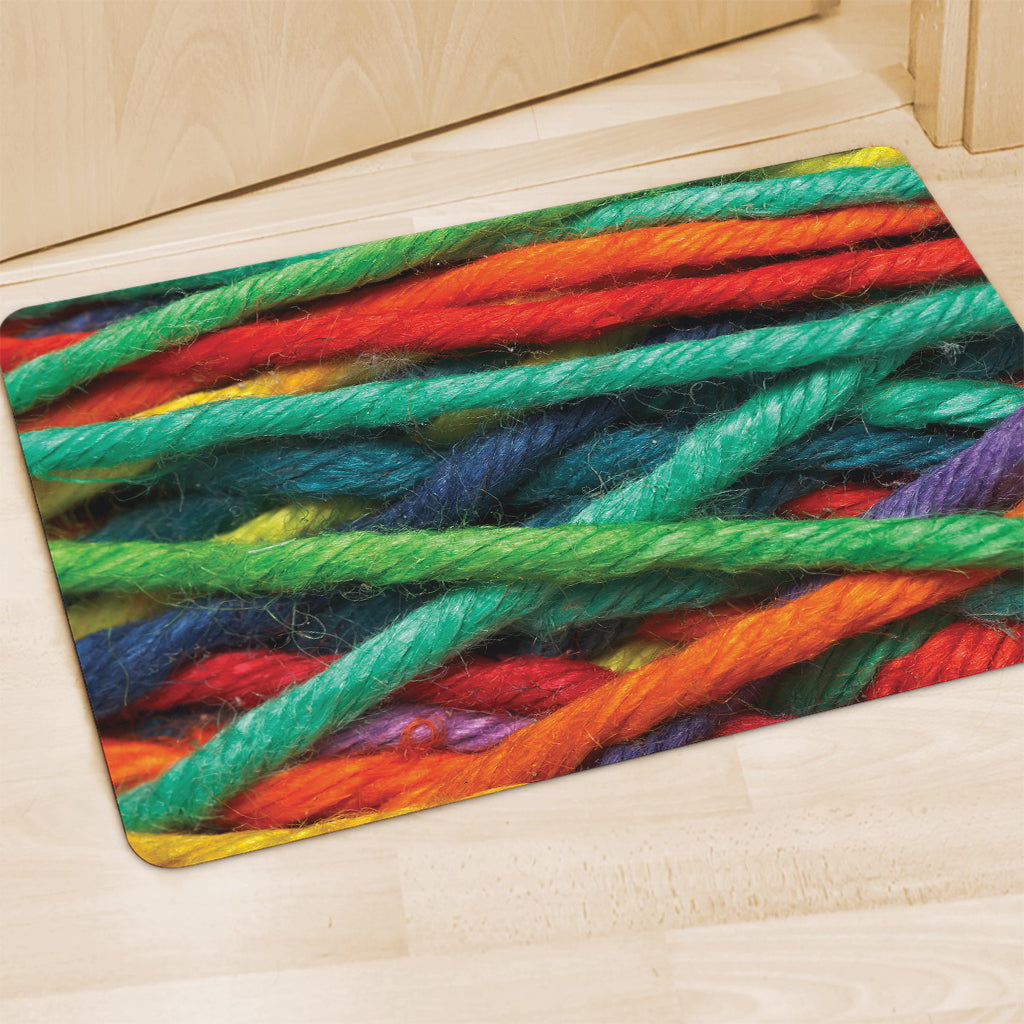 Colorful Yarn Print Polyester Doormat