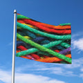 Colorful Yarn Print Polyester Flag