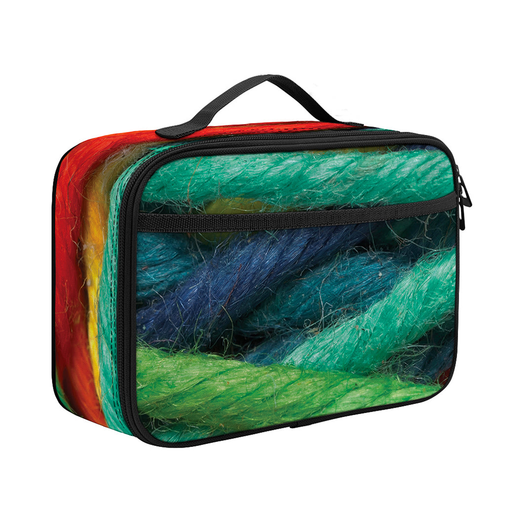 Colorful Yarn Print Portable Lunch Bag
