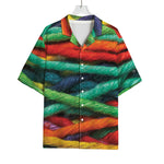 Colorful Yarn Print Rayon Hawaiian Shirt