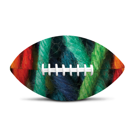 Colorful Yarn Print Rugby Ball