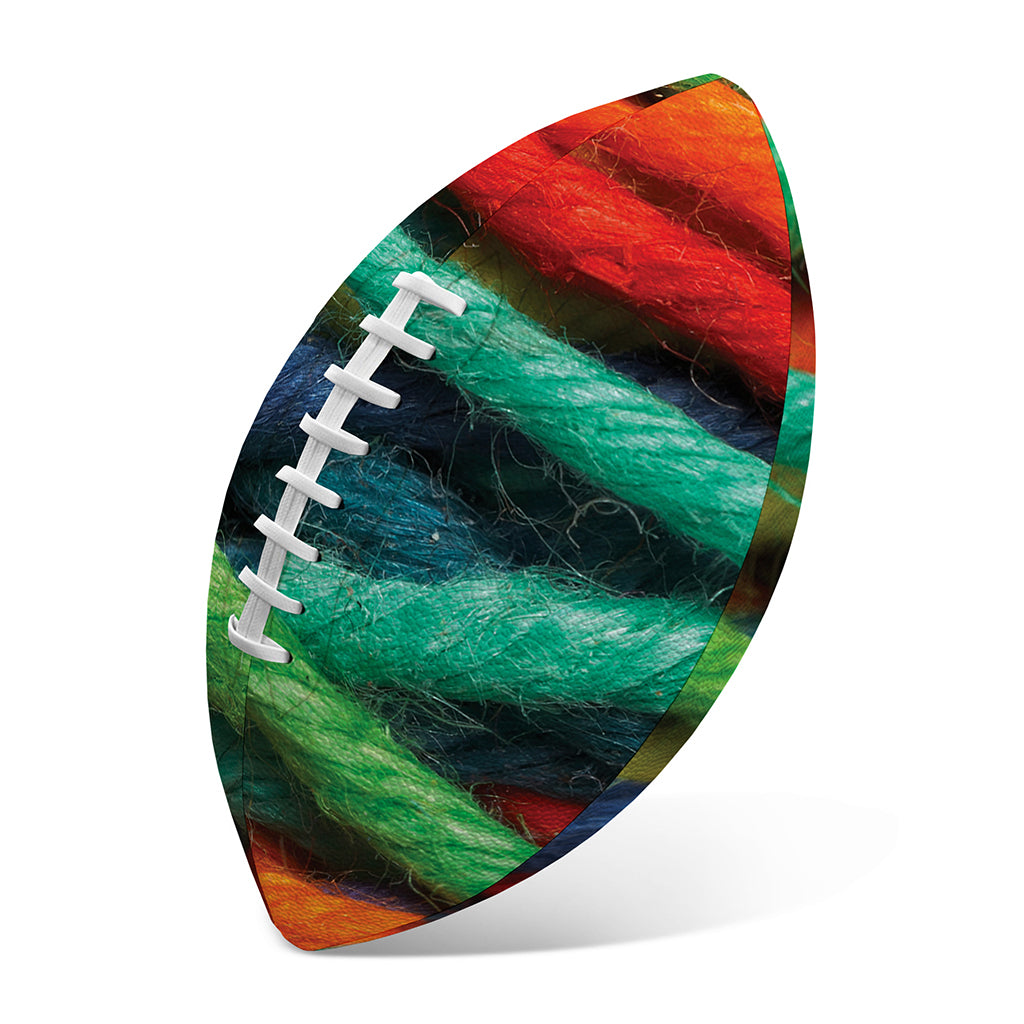 Colorful Yarn Print Rugby Ball
