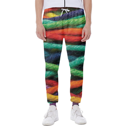 Colorful Yarn Print Scuba Joggers