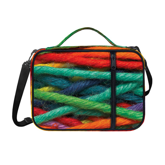 Colorful Yarn Print Shoulder Strap Bible Bag