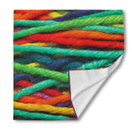 Colorful Yarn Print Silk Bandana