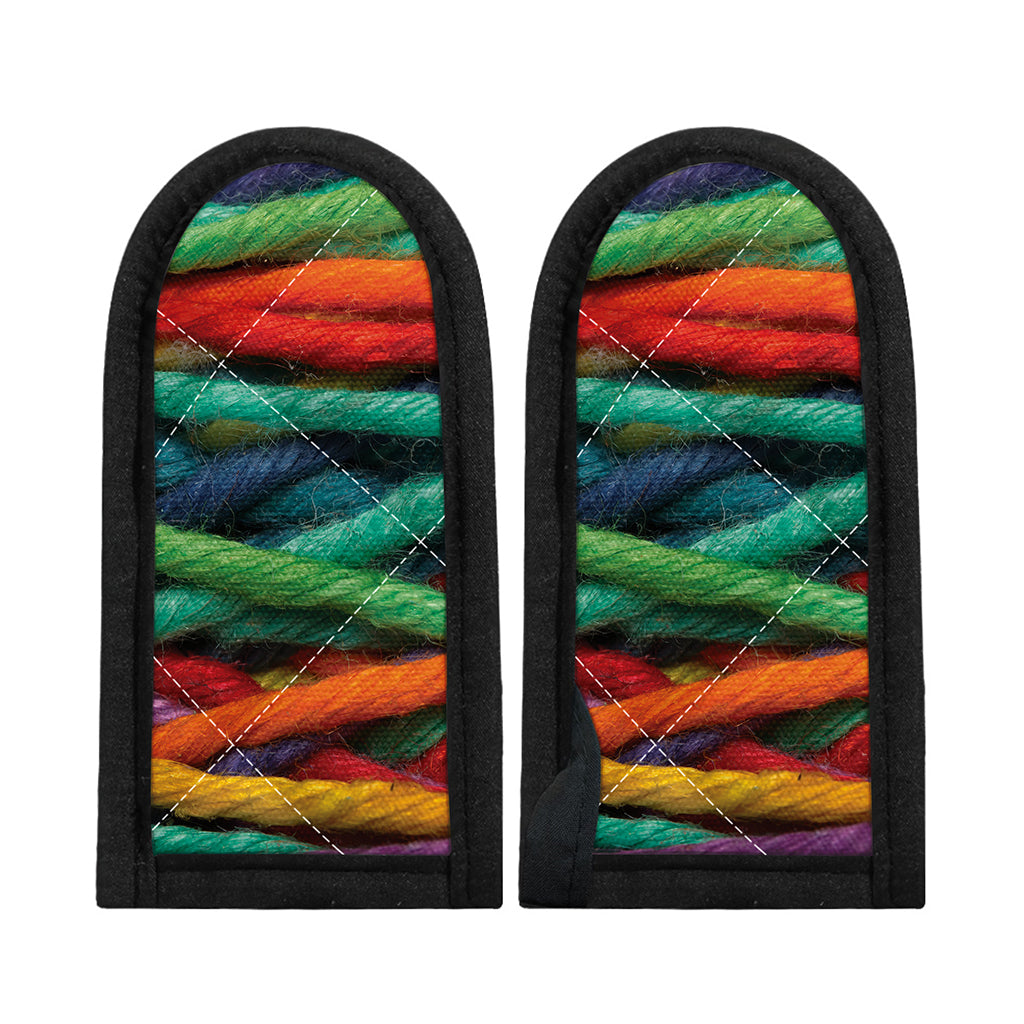 Colorful Yarn Print Skillet Handle Cover