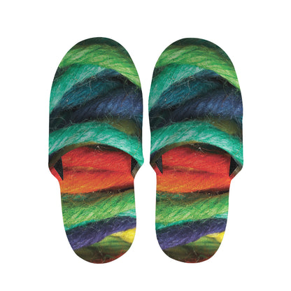 Colorful Yarn Print Slippers