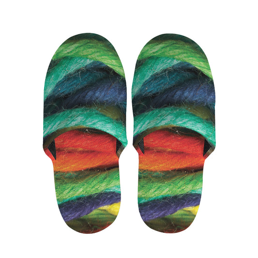 Colorful Yarn Print Slippers