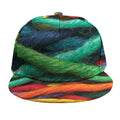 Colorful Yarn Print Snapback Cap