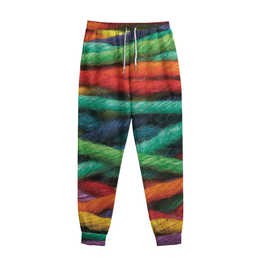 Colorful Yarn Print Sweatpants