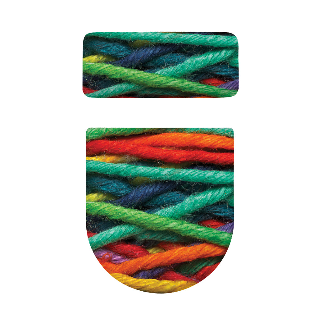 Colorful Yarn Print Toilet Lid And Tank Cover Set