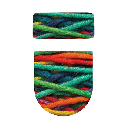 Colorful Yarn Print Toilet Lid And Tank Cover Set