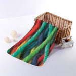 Colorful Yarn Print Towel