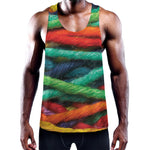 Colorful Yarn Print Training Tank Top