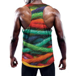 Colorful Yarn Print Training Tank Top
