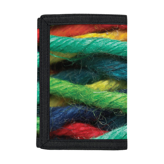 Colorful Yarn Print Trifold Wallet