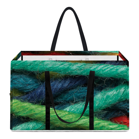 Colorful Yarn Print Utility Tote Bag
