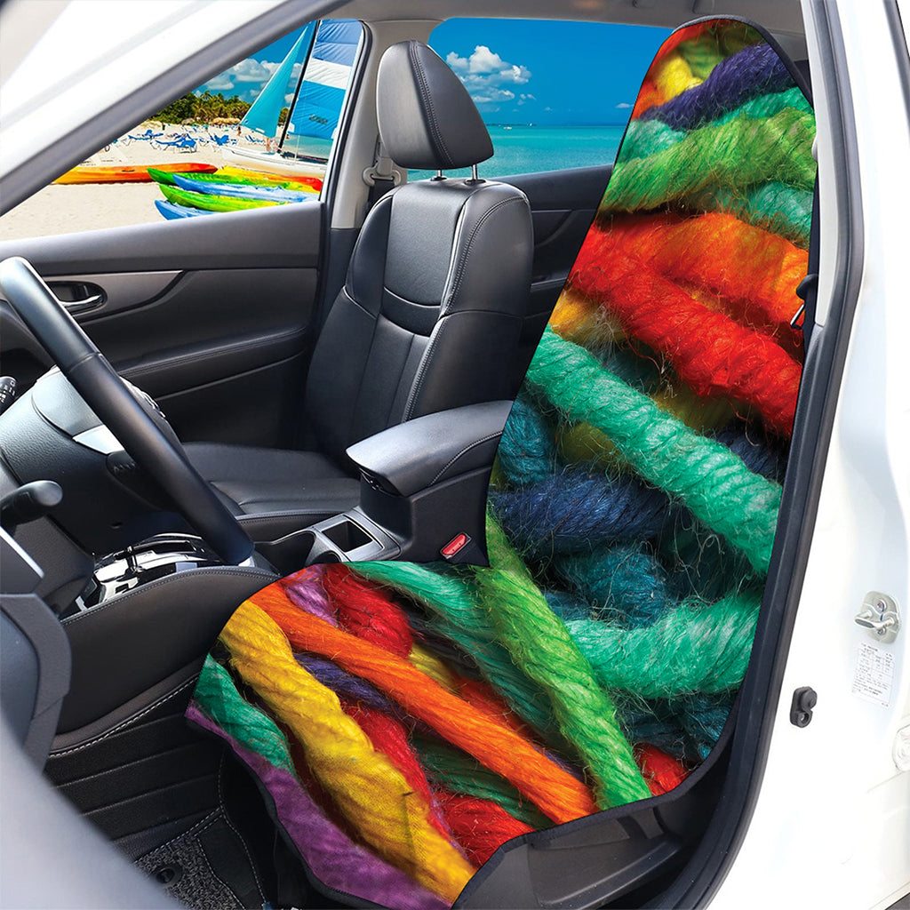Colorful Yarn Print Waterproof Car Seat Cover