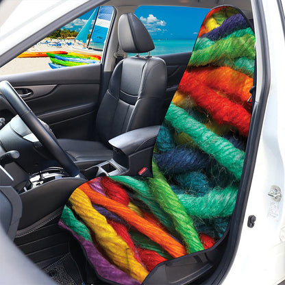 Colorful Yarn Print Waterproof Car Seat Cover