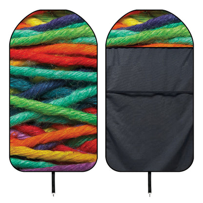 Colorful Yarn Print Waterproof Car Seat Cover
