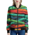 Colorful Yarn Print Women's Bomber Jacket