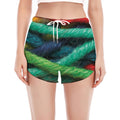 Colorful Yarn Print Women's Split Running Shorts