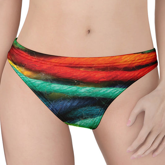 Colorful Yarn Print Women's Thong
