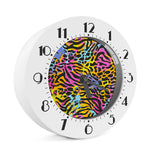 Colorful Zebra Leopard Pattern Print Alarm Clock