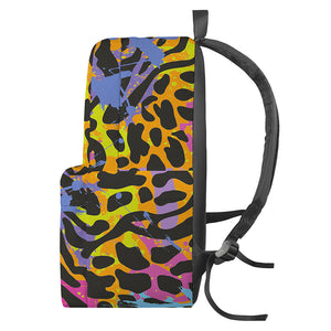 Colorful Zebra Leopard Pattern Print Backpack